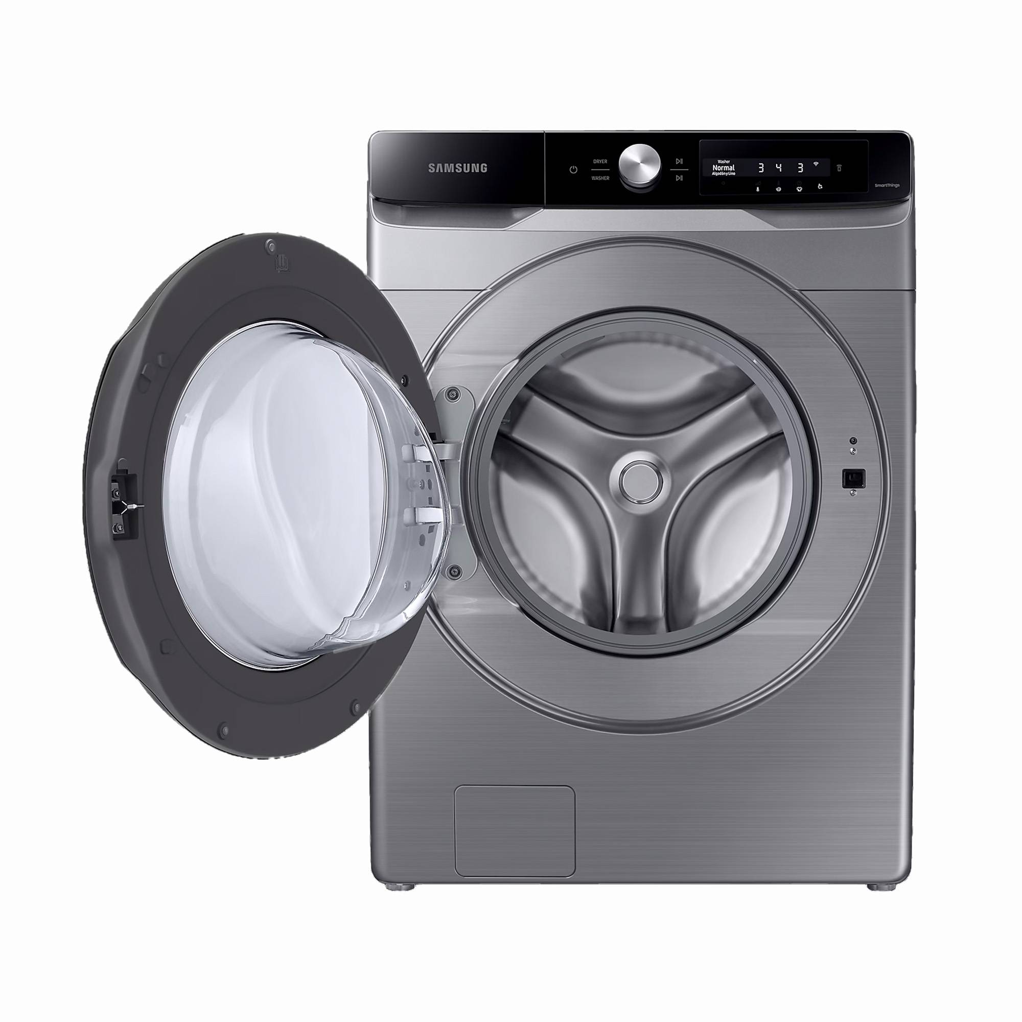 SAMSUNG LAVADORA 22 KG GRISS MODELO WF22C6400AP WIFI - Imagen 3