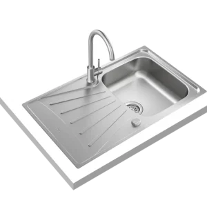 TEKA FREGADERO ENCASTRADO DE ACERO INOXIDABLE MODELO TEKAWAY STARBRIGHT 45 E-XP 1B 1D REV