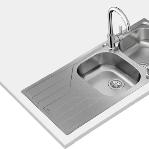 TEKA FREGADERO ENCASTRADO ACERO INOXIDABLE DOS CUBETAS MODELO TEKAWAY UNIVERSE 80 T-XP 2C 1E REV